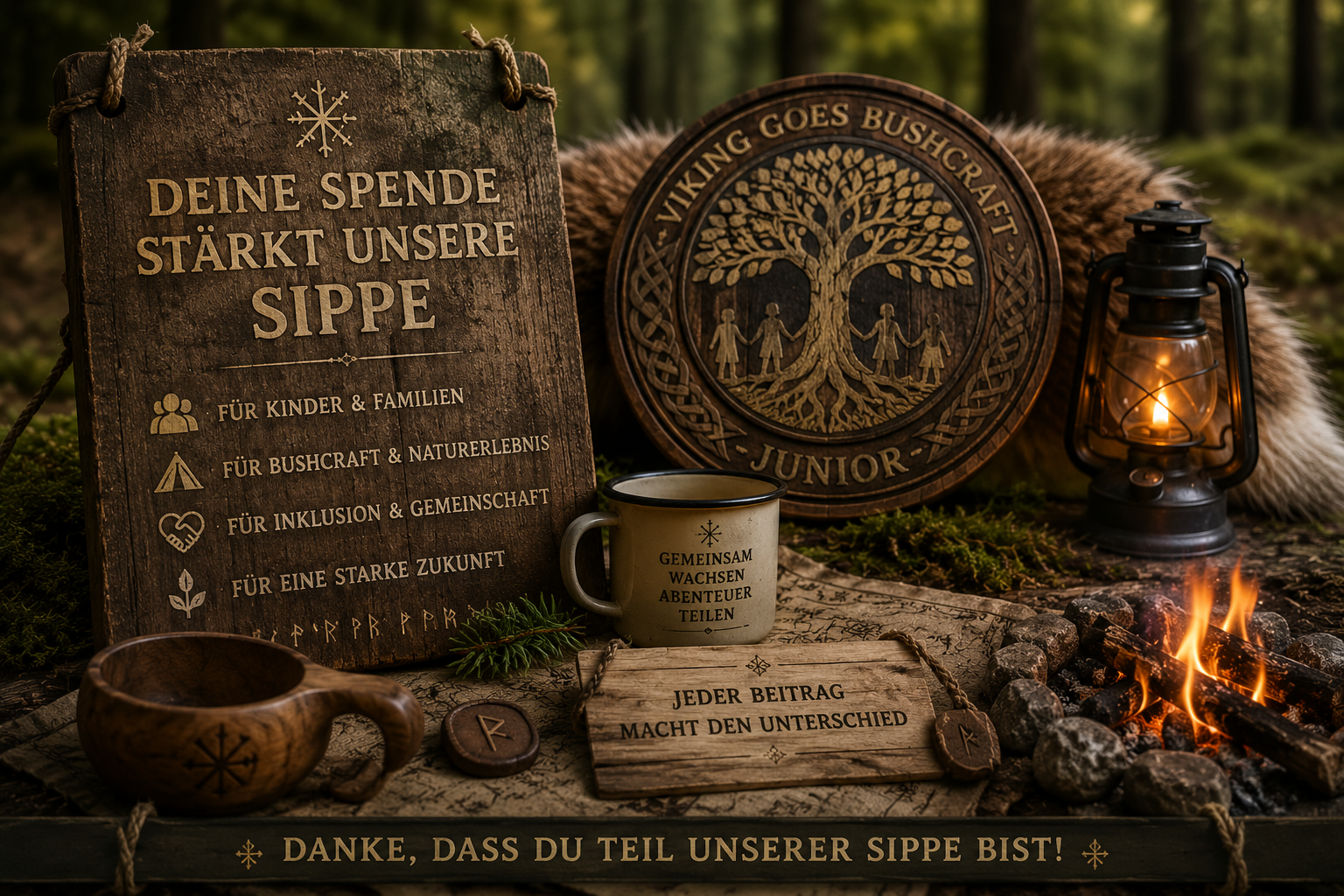 💚 Unterstütze „Viking goes Bushcraft Junior“